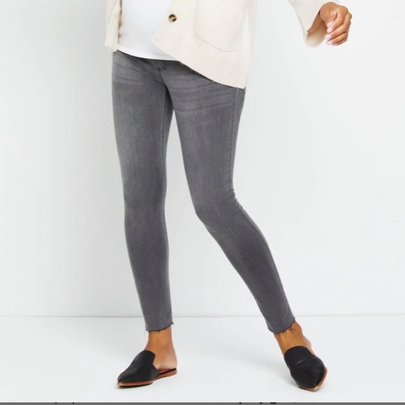 INDIGO BLUE MATERNITY GRAY ANKLE A LA CHEVILLE - Picture 2 of 6